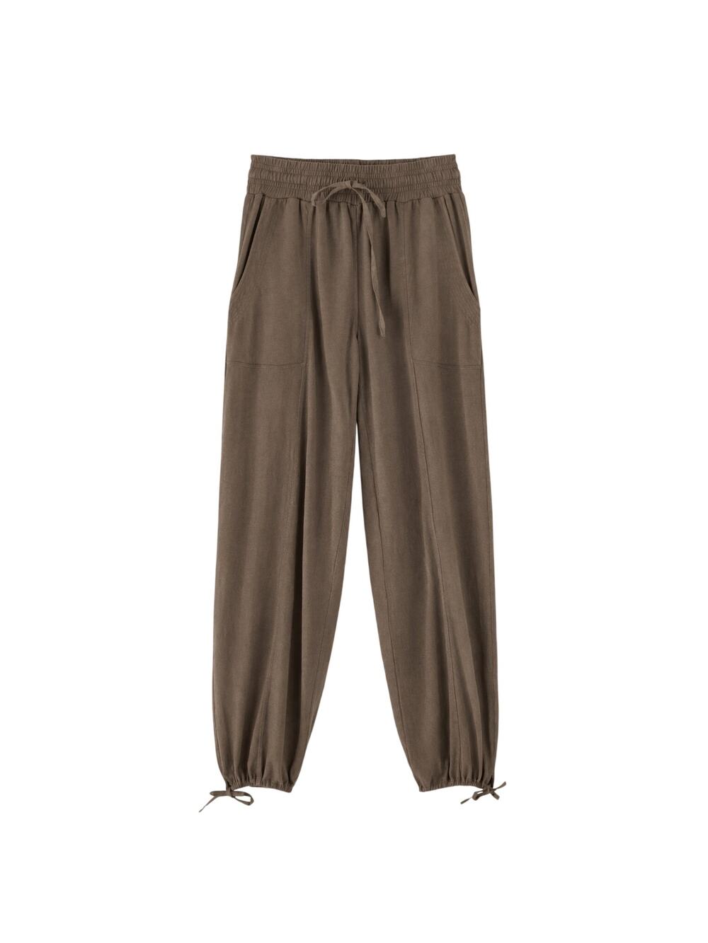 Wrap London Brown Hemp Cotton Jogger Pants ZF15 Size US 12